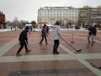 Хоккей в валенках