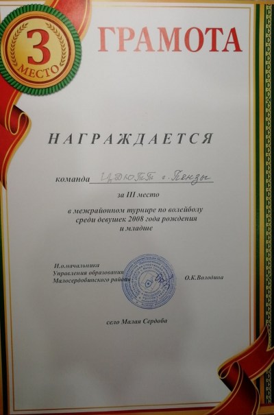Межрайонный турнир по волейболу среди девушек